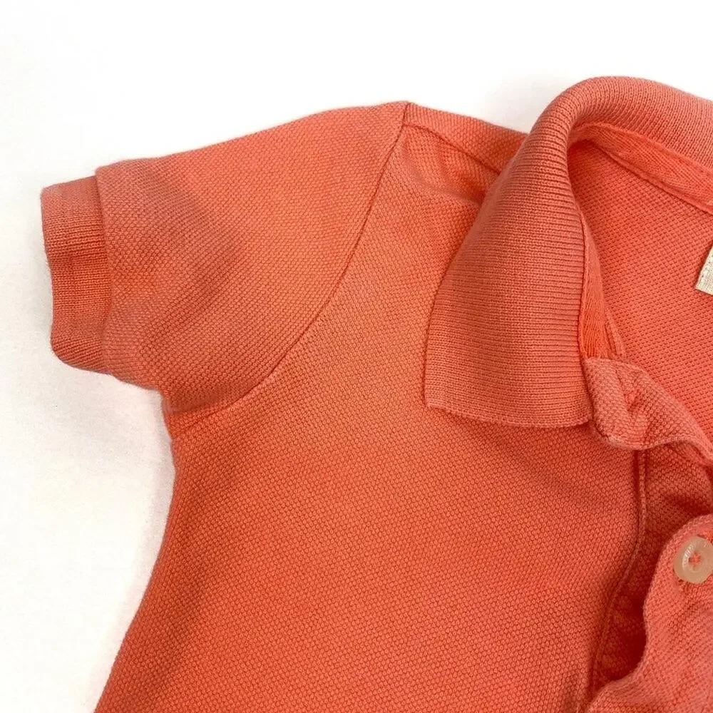 Zara Boys Short Sleeve Coral Orange Polo Shirt 2-3